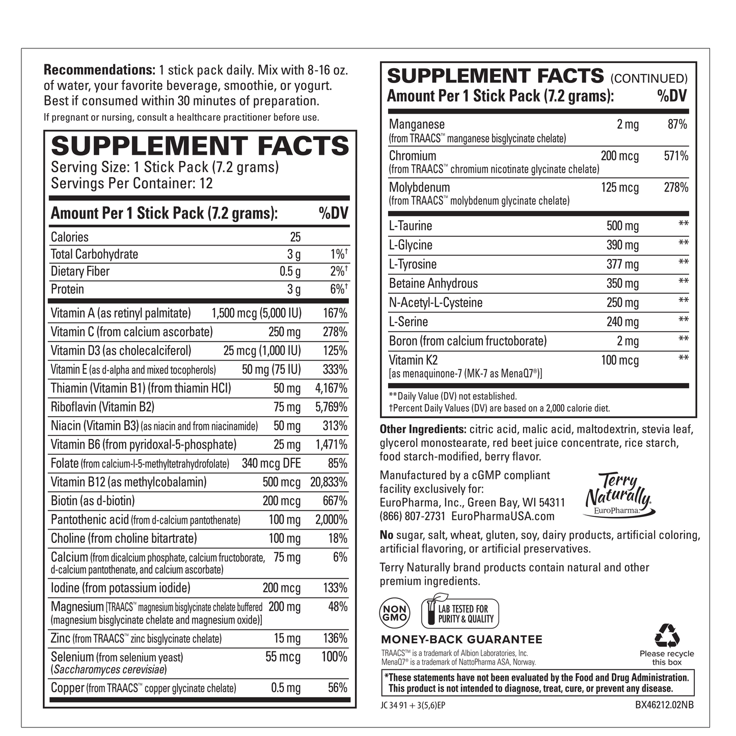 Terry Naturally ENERGY REVITALIZATION DRINK MIX