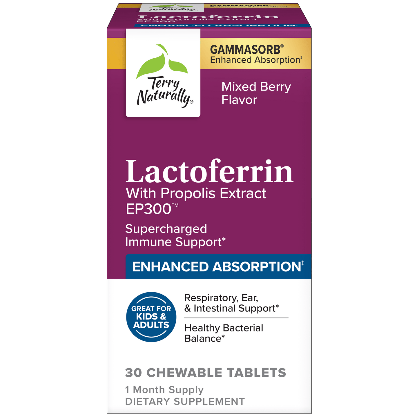 Terry Naturally LACTOFERRIN - 30 Chewable Tablets