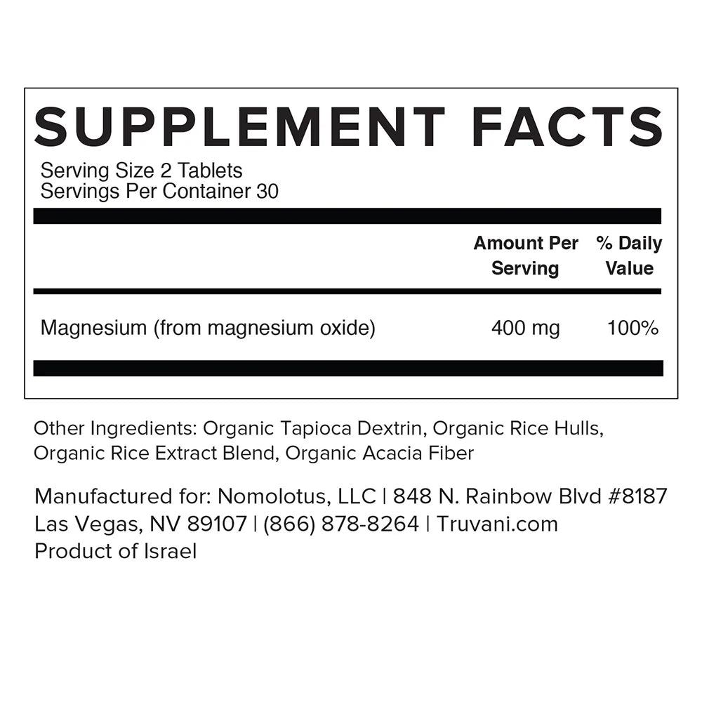 Truvani MAGNESIUM 60 Tablets