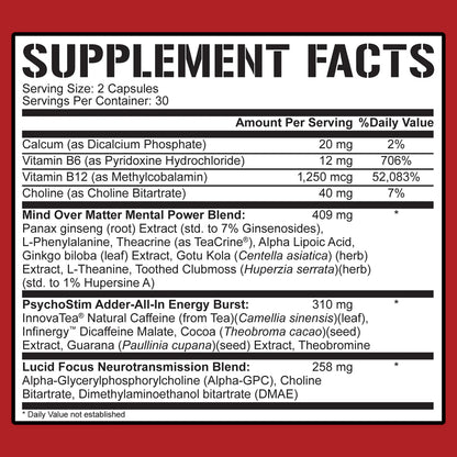 5% Nutrition MENTALITY 60 Capsules