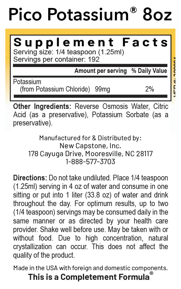 RNA Reset Pico POTASSIUM - 8 fl oz