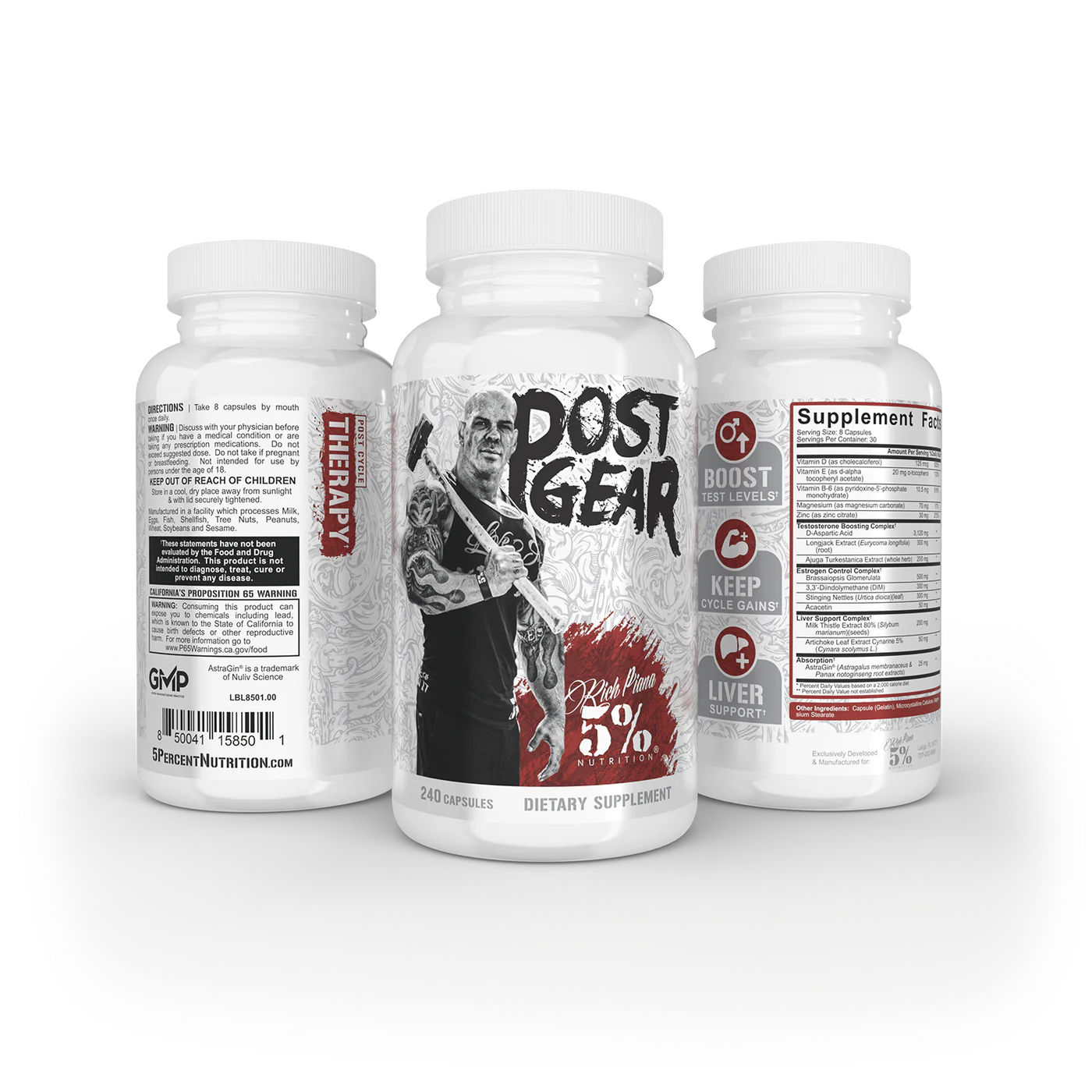 5% Nutrition POST GEAR 240 Capsules