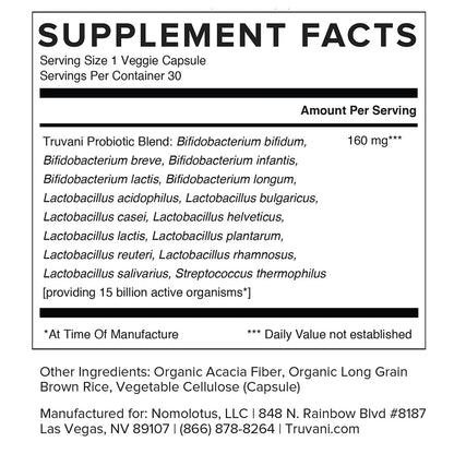 Truvani PROBIOTICS 30 Capsules