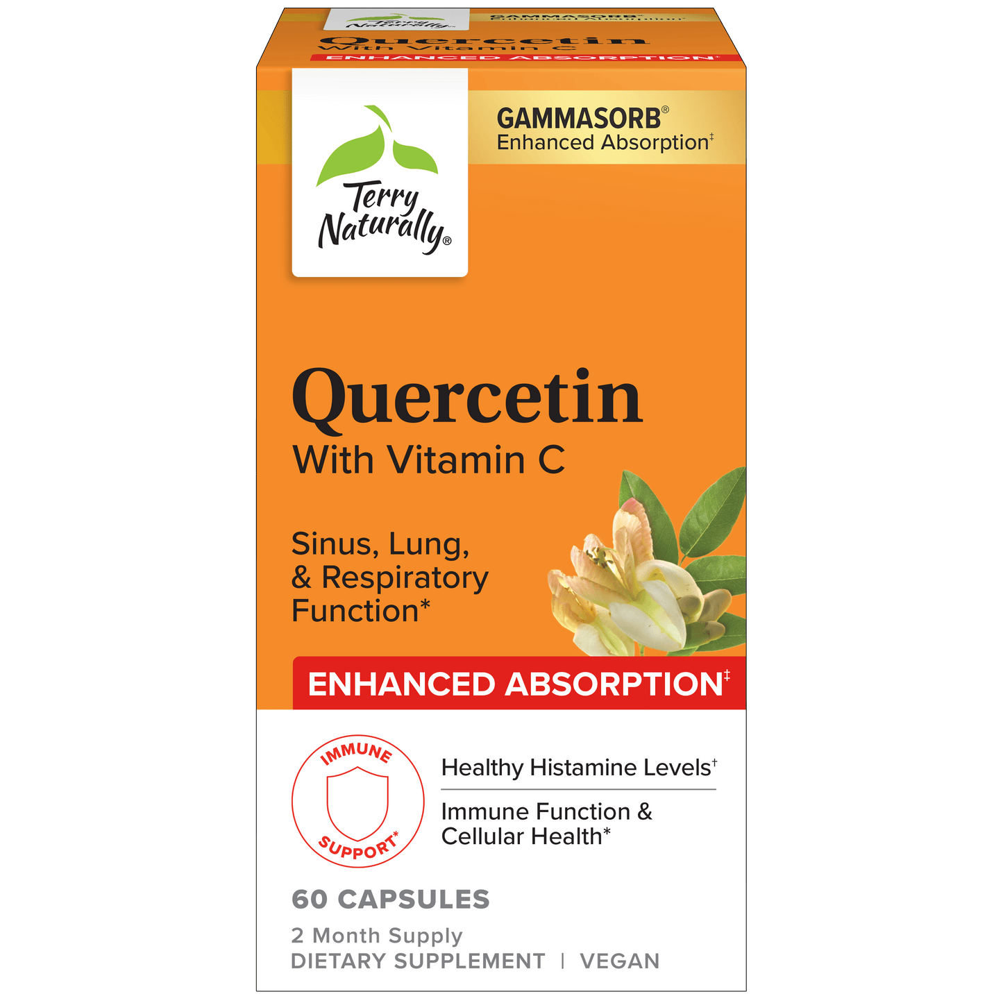 Terry Naturally QUERCETIN WITH VITAMIN C Extra Strength - 60 Capsules