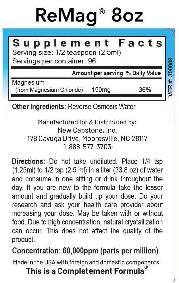 RNA Reset REMAG Magnesium Miracle - 8 fl oz