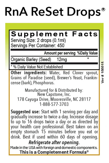 RNA Reset DROPS - 1.5 fl oz