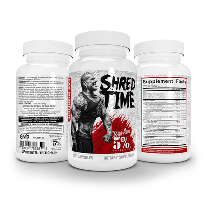 5% Nutrition SHRED TIME 180 Capsules