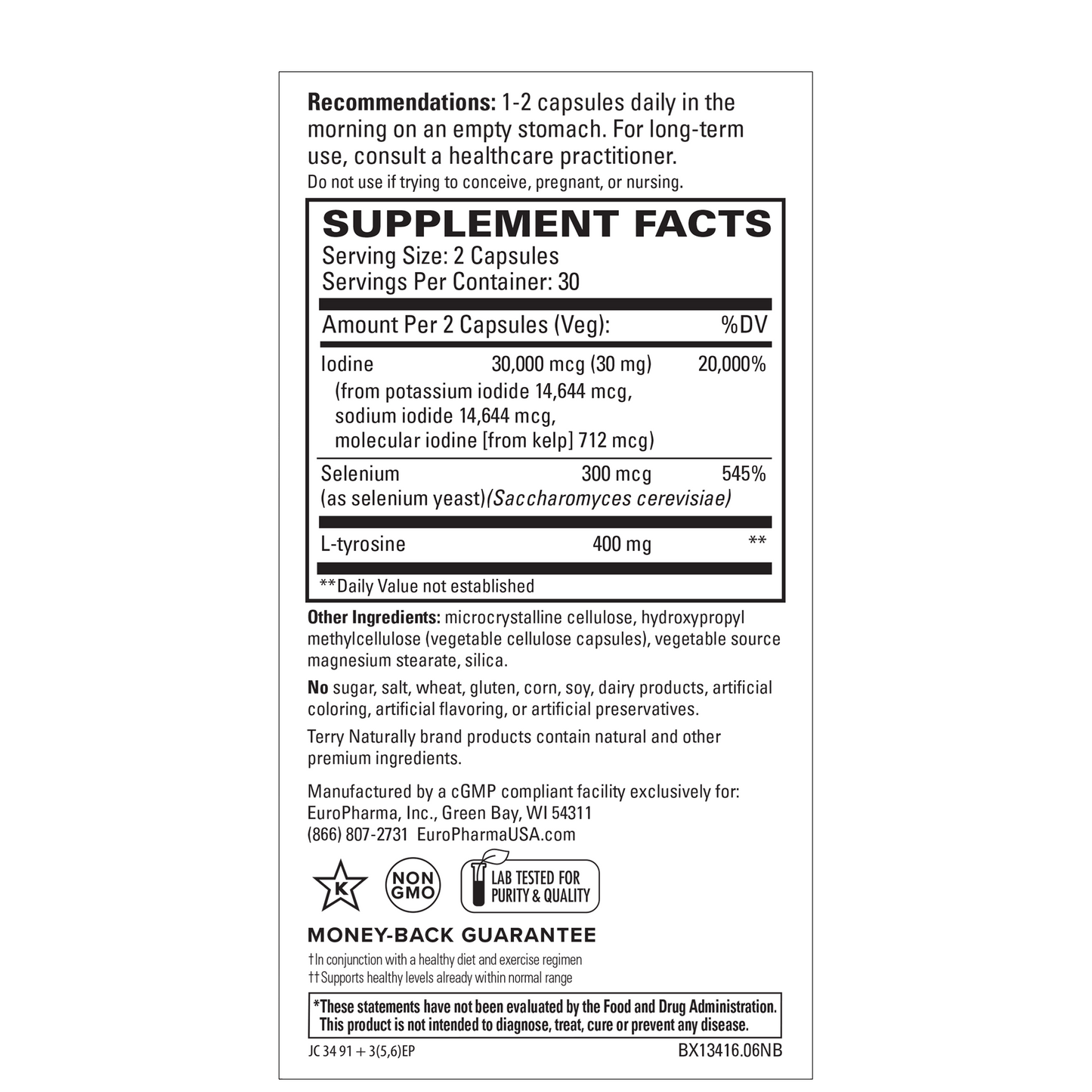 Terry Naturally THYROID CARE PLUS - 60 Capsules