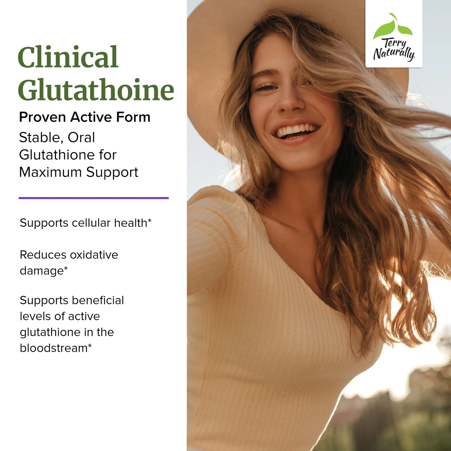 Terry Naturally CLINICAL GLUTATHIONE - 60 Tablets