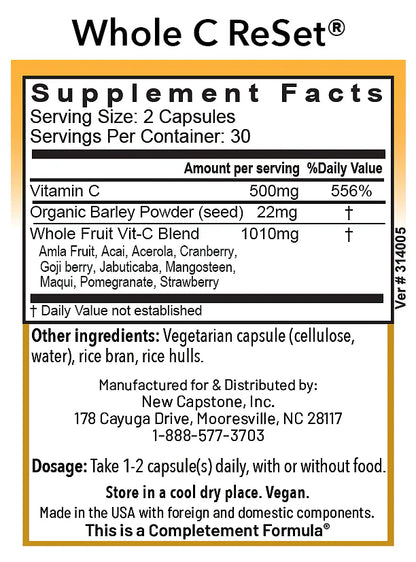 RNA Reset Whole C Reset - 60 Capsules